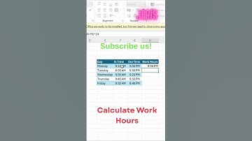 Calculate Work Hours Easily with Advanced Excel Formula! #shorts #viral #trending  #ExcelTips