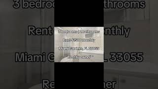 3 beds | 2 baths | 1,131 sqft house for rent in Miami Gardens, FL 33055