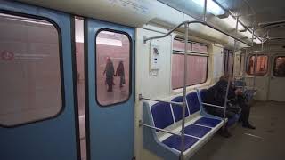 Russia, Moscow, metro ride from Петровско-Разумовская to Окружная