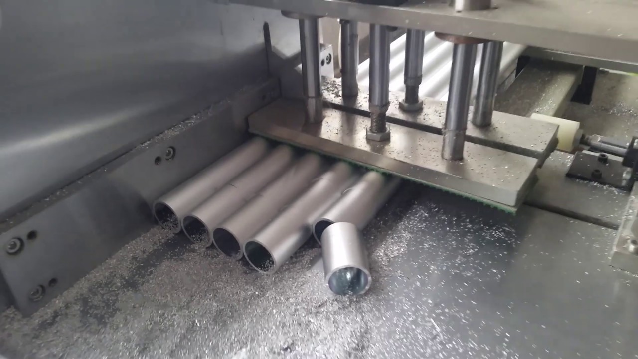 How to cut aluminum tube with cutting machine YouTube