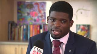Aaron Rand goes one-on-one with P.K. Subban at the Children's