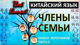 Члены семьи на китайском - Разбор иероглифов часть 2 - HSK1 & HSK2 | Видеоуроки китайского языка Члены семьи на китайском - Разбор иероглифов часть 2 - HSK1 & HSK2 | Видеоуроки китайского языка