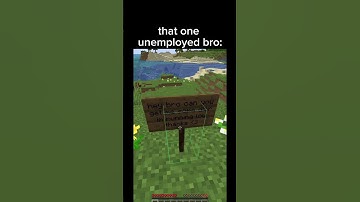 Thumbnail of that one unemployed friend (pls sub) #minecraft #minecrafthumor #gaming #minecraftjokes #memes