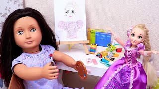 How to draw Princess Rapunzel! Play Toys