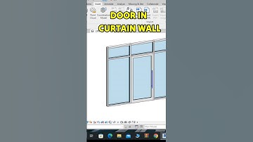 ✅Place A Door In Curtain Wall #revit #architecture #ytshorts #viralshort