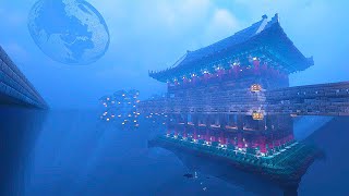 (ENG SUB) Making an underwater palace using 650,000 blocks of water in Minecraft Survival