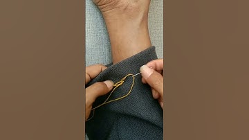 How to hem pants with hand sewing