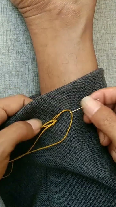 How to hem pants with hand sewing