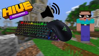 Playing Hive skywars in 1.17 (KEYBOARD AND MOUSE SOUNDS) (4K 240FPS)