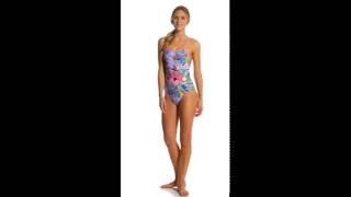 Amanzi Womens Posey Pop Proback One Piece Swimsuit Swimoutlet