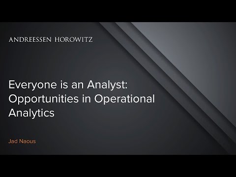 Everyone is an Analyst: Opportunities in Operational Analytics