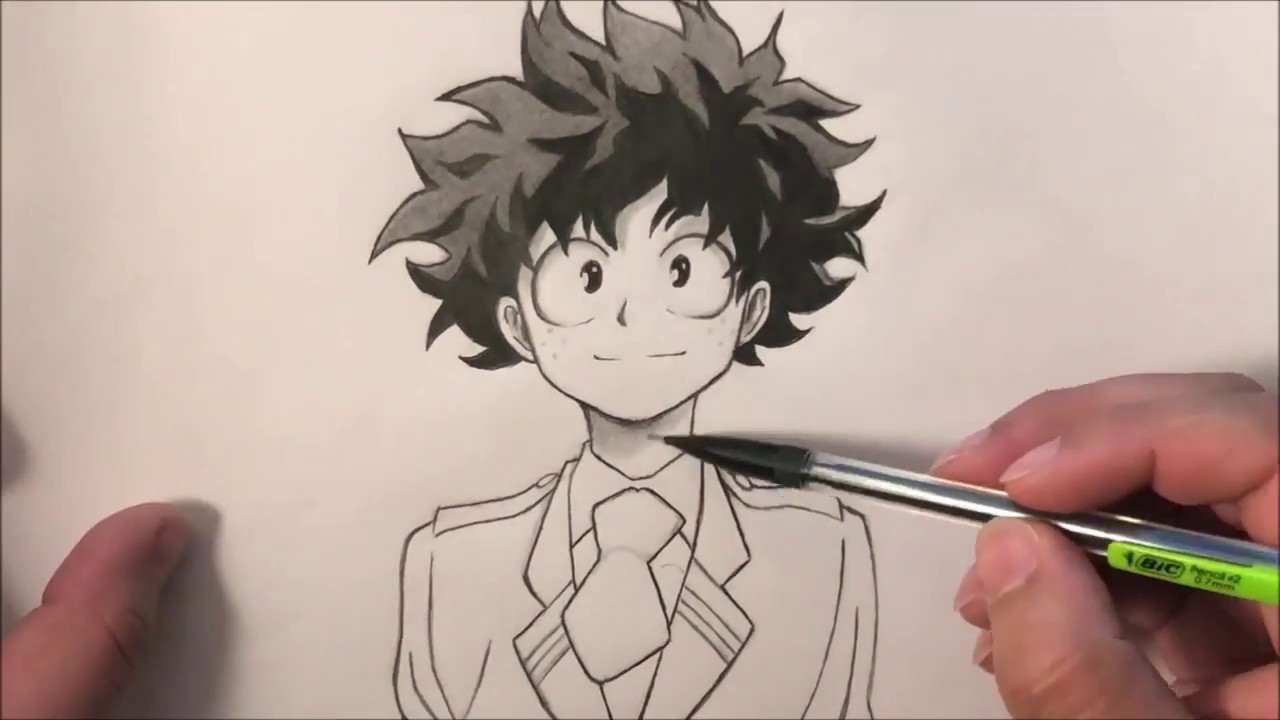 Drawing Deku - Boku No Hero Academia - YouTube