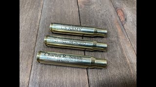 Three Volley Salute Military Tribute Brass Shell Bullet Casing Engraving  Service