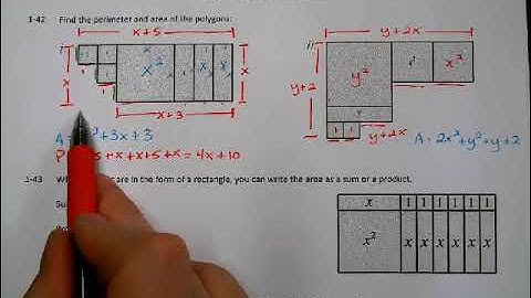 CPM Integrated II Lesson 1.2.3 Areas as a Product and a Sum