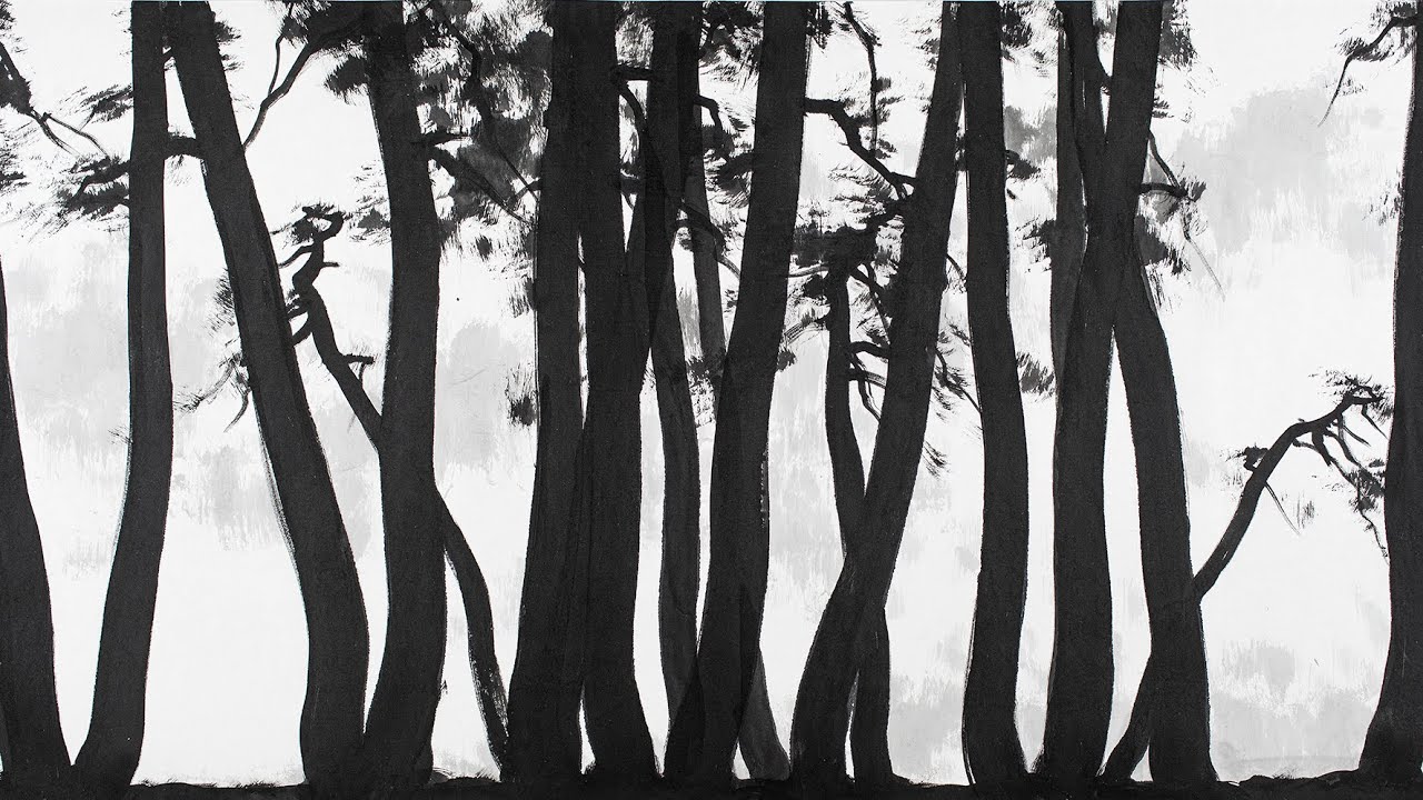 무여 문봉선의 소나무.현대수묵.필묵.경주 플레이스씨.삼릉.문매헌.Contemporary ink Art.신빛찍다.