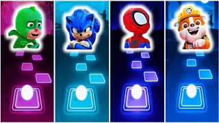 PJ Masks 🆚 Sonic the Hedgehog 🆚 Spidey 🆚 PAW Patrol 🎶 Tiles Hop EDM Rush