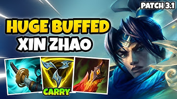 HUGE BUFFED XIN ZHAO JUNGLE WILD RIFT HIGH BURST BUILD
