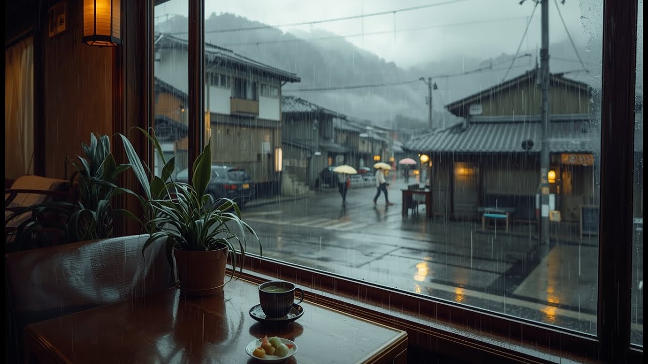 Rainy Window Seat Café in Japan ☔ | Lofi & Cozy Ambience