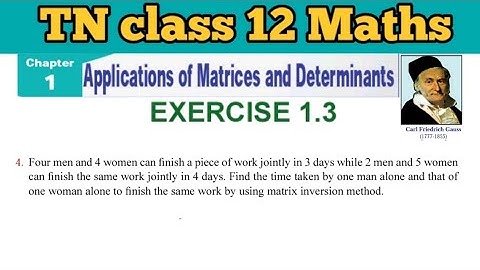 TN 12 Maths Exercise 1.3 Q.No.4 Applications of Matrices and Determinants