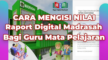 Cara Input Nilai di RDM untuk Guru