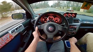 Driving My Brothers Static Straight Piped STi (POV)