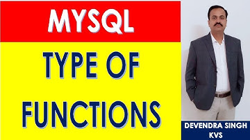 MySQL Functions - Introduction