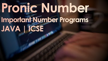 Pronic Number | Important Java Program | ICSE