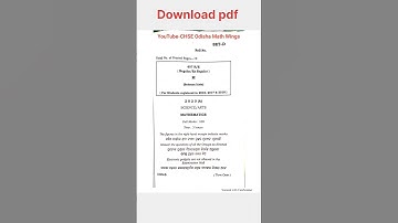 CHSE math question paper 2020 | chse odisha question paper pdf |