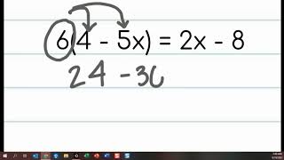 Solving Multi Step Equations (Distributing + CLT)