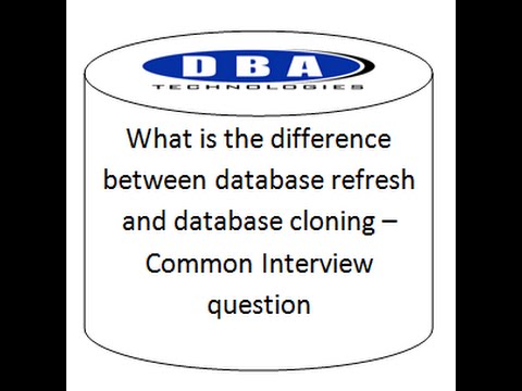 What is the difference between database refresh and database cloning