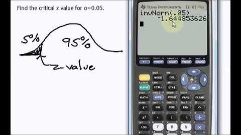 How to find a critical z value on the TI83