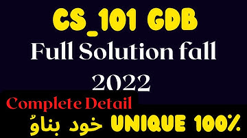 Cs101 GDB 1 Fall 2022_CS101 GDB solution 2022_Cs101 GDB fall 2022_CS101 GDB 2022_CS101 GDB 1_Cs101