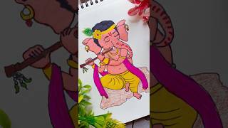 Ganesh ji with flute drawing ?️।। #ganesh #drawing #shorts #youtubeshorts #ytshorts