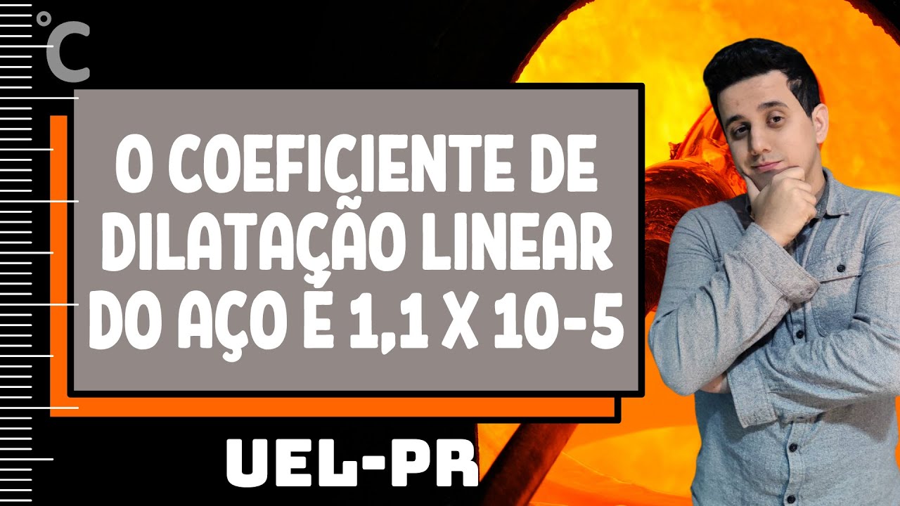 (UEL-PR) O coeficiente de dilatação linear do aço é 1,1 x 10-5ºC-1. Os trilhos de uma via férrea têm