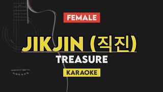 TREASURE - JIKJIN (직진) Female Key | Karaoke/Instrumental With Lyrics