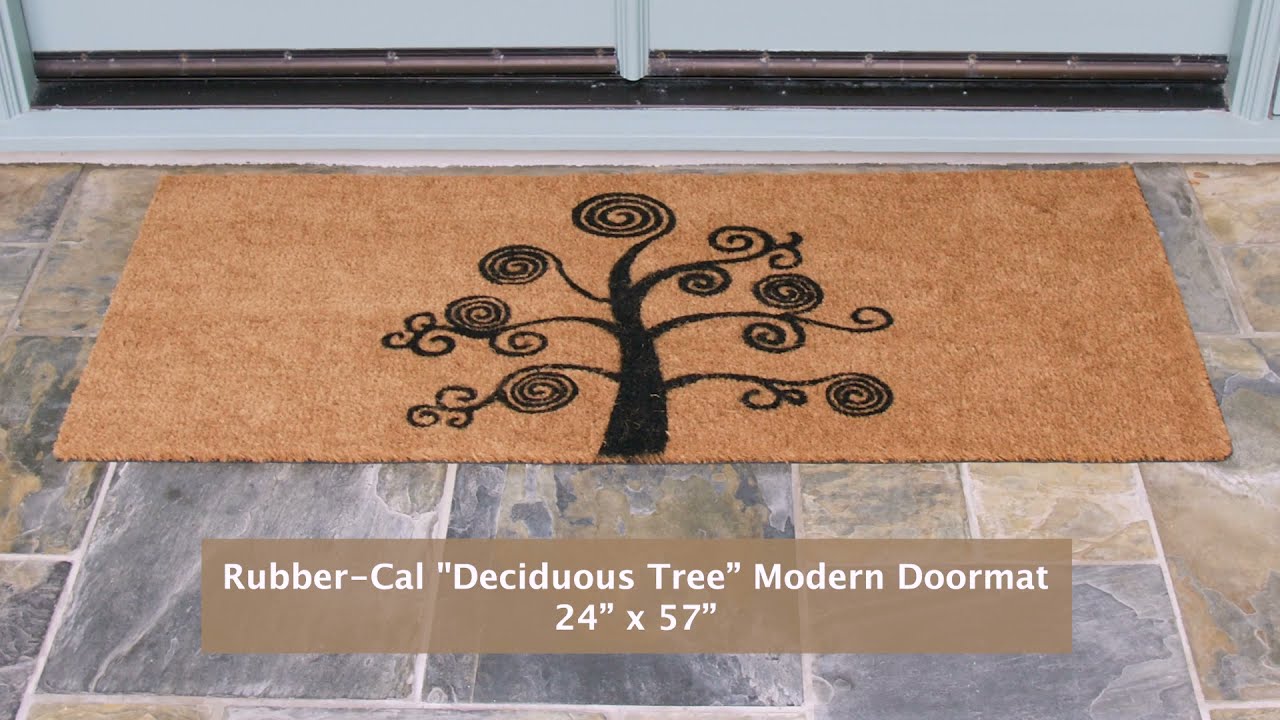 Modern Trees Rustic Winter Doormat