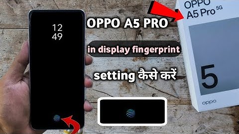 Oppo A5 Pro in display fingerprint setting kaise kare|| Oppo A5 Pro display fingerprint kaise lagaye