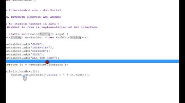ITERATE HASHSET IN JAVA DEMO