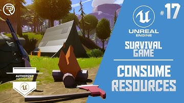 Unreal Engine 5 Tutorial -  Survival Game Part 17: Consume Resources