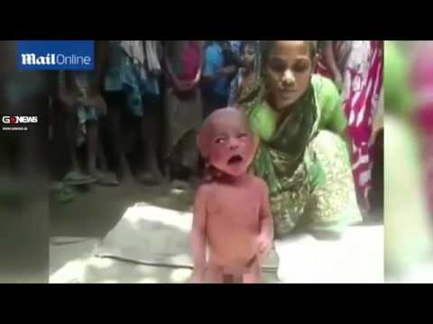 შოკისმომგვრელი ვიდეო 1 დღის ბავშვს ინდოელი ექიმბაში სიარულს აიძულებს