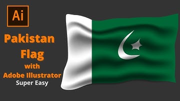 Create a realistic Pakistan Flag with Adobe illustrator cc | full tutorial