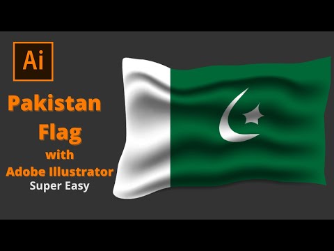 Create a realistic Pakistan Flag with Adobe illustrator cc | full tutorial