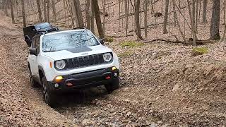 2021 Jeep Renegade Trailhawk off roading with Wrangler's