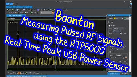 Boonton - Measuring Pulsed RF Signals using the RTP5000
