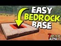 EASY ZOMBIE PROOF BEDROCK BASE in ALPHA 17 (The Zombie Slot) | 7 Days to Die (2019 Alpha 17.4)