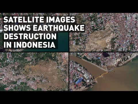 Satellite images shows massive destruction from the Indonesia earthquake and tsunami