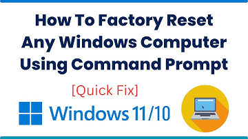 How To Factory Reset Any Windows 10 Computer Using Command Prompt
