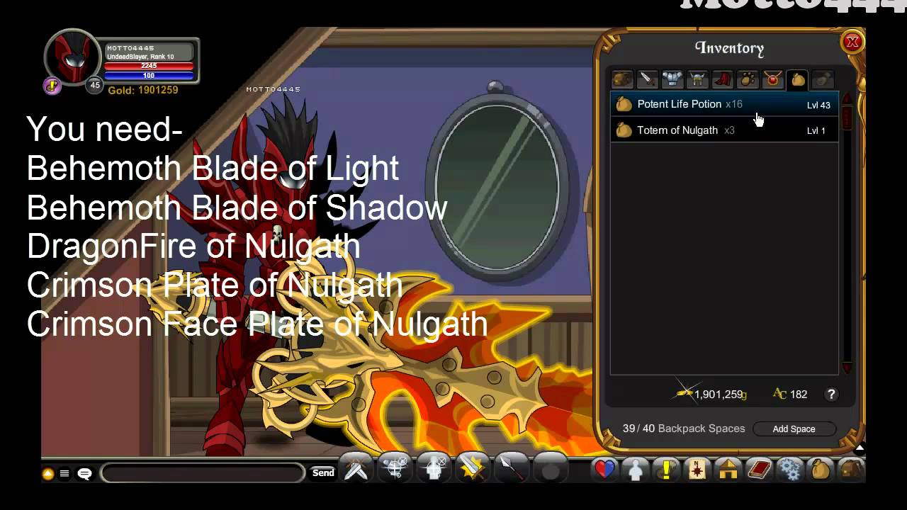 AQW= HOW TO GET THE DRAGONBLADE OF NULGATH 