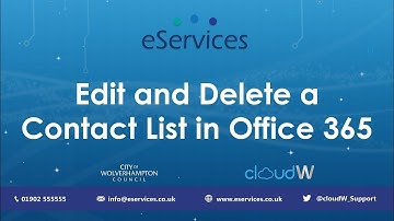 Edit and Delete a Contact List in Office 365 | Tutorial