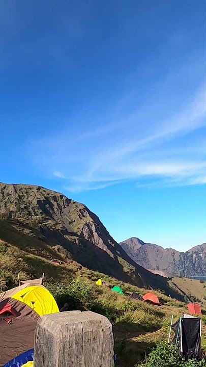 camping di gunung Rinjani #shorts
